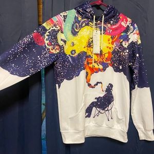 Mr. Bai Long & Miss. GO Mens hooded sweatshirt. New with tags.
